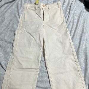 Cream Wide-Leg Pants